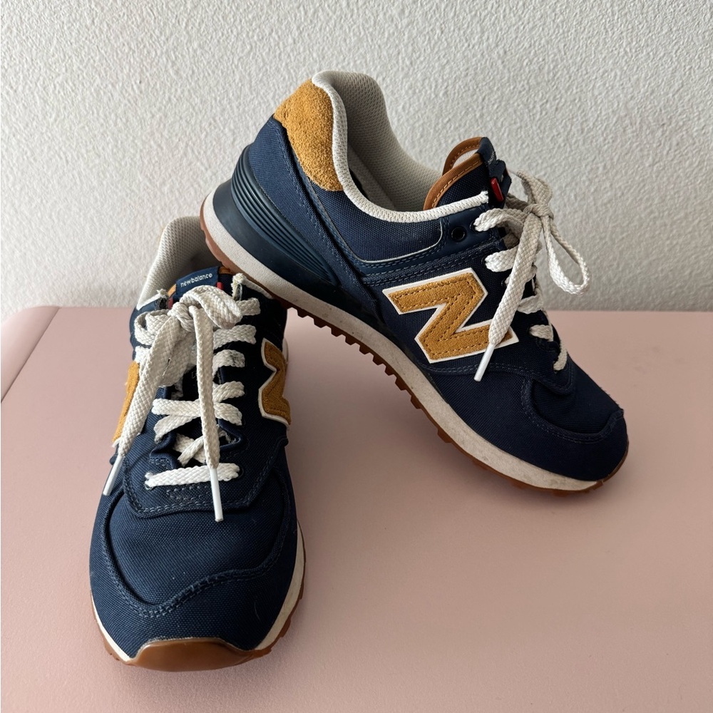 New Balance Women's 574 sneakers in the 'Natural Indigo/Workwear'